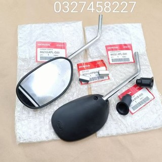 Cặp kính, gương chiếu hậu xe WAVE Thái chân xi trắng zin Honda