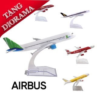 Mô hình máy bay thương mại dòng Airbus A380 A320 A350 kích thước 16cm