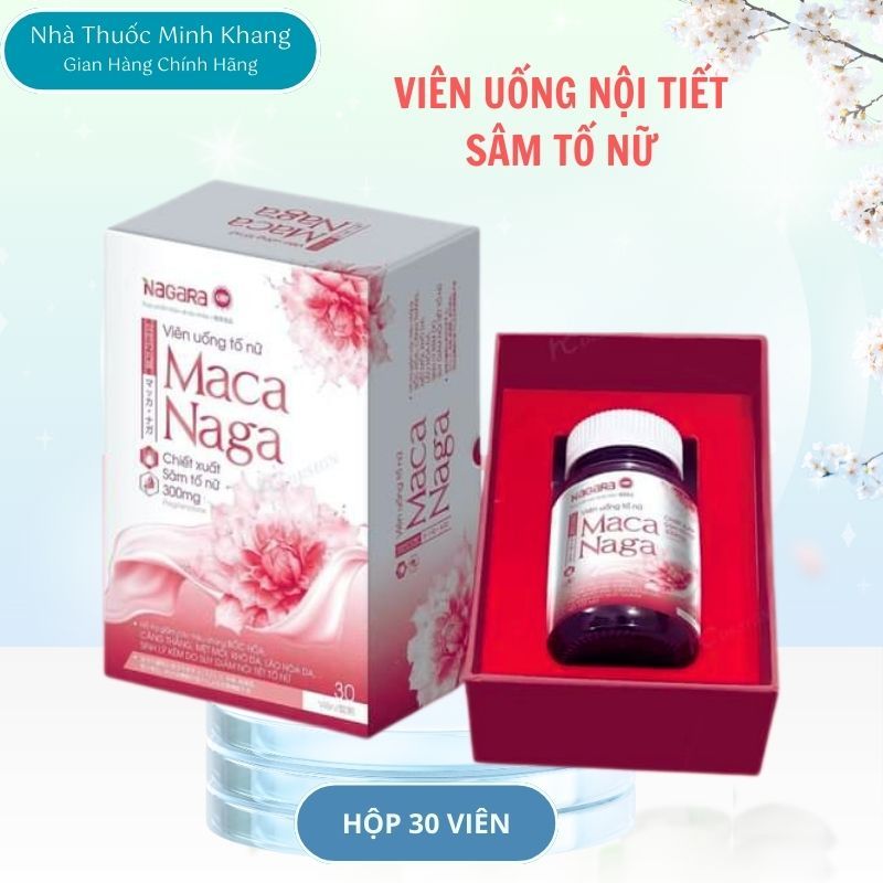 Viên Uống Nội Tiết MACA NAGA Chiết Xuất Sâm Tố Nữ- Hỗ Trợ Giảm Triệu Chứng Bốc Hỏa, Lão Hóa Da,Giảm 