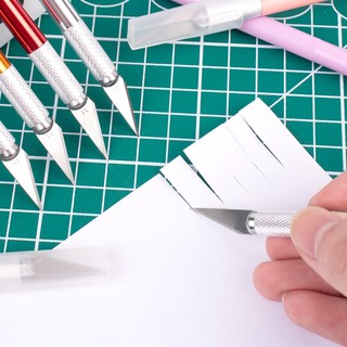 Dao cắt giấy, chạm khắc thủ công chuyên nghiệp, có lưỡi dao thay thế - Beo Blue