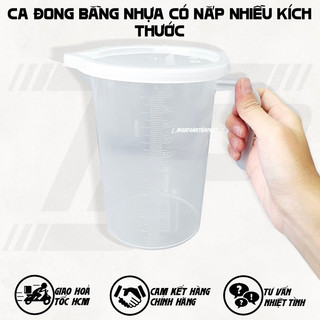 Ca đong nhựa có nắp - ca đong thể tích - ca đong có vạch