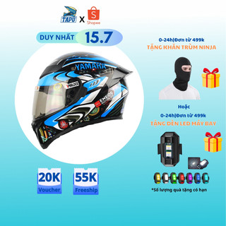 [FREESHIP] MŨ BẢO HIỂM FULLFACE ROC 1 KÍNH - ROYAL M138B LÊN TEM YAMAHA XANH