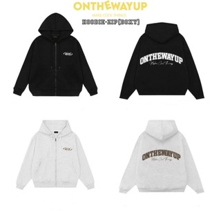 Hoodie Zip BOXY Nam Nữ ONTHEWAYUP Local Brand Áo Tay Dài Menswear /Đen /Xám Tiêu Dài Tay