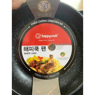 CHẢO VÂN ĐÁ BẾP TỪ SIÊU BỀN HAPPY COOK 24CM
