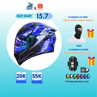 [FREESHIP] MŨ BẢO HIỂM FULLFACE ROC 1 KÍNH - ROYAL M138B LÊN TEM SHOEI XANH GP - Tapu Shop