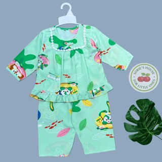 [Ảnh thật][7-35kg] Bộ tole/bộ lanh DÀI mặc nhà bé gái