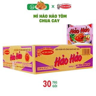 Mì Tôm Hảo Hảo Tôm Chua Cay Thùng 30 gói, Mì Xào ,Mì Ly Hảo Hảo Date Mới - Chíp Food