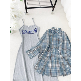 SET ĐẦM KÈM SƠ MI SỌC