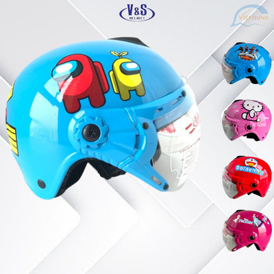 Mũ bảo hiểm trẻ em siêu đẹp - Dành cho bé nặng dưới 18kg - Bé từ 2 đến 5 tuổi - Vòng đầu 50-52cm - V&S Helmet - VS103KS