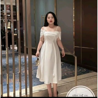 đầm trễ vai trắng bigsize