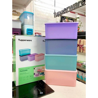 Set 4 hộp trữ mát Tupperware Funtastic 3.1L - Hàng chính hãng