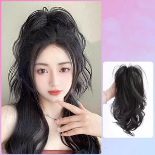 Tóc giả đuôi ngựa y2k ngắn thác nước xoăn dài 30cm- kẹp cho thác nước buộc đuôi ngựa cao nửa updo và vẻ ngoài đồ sộ