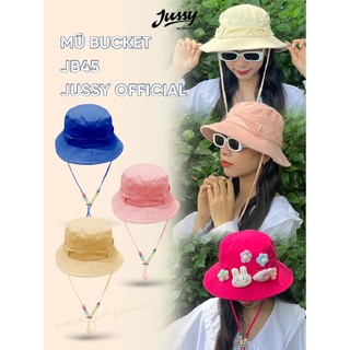 Mũ Tai Bèo Đính Hạt 7 Màu JB45 Jussy Official Nón Bucket Chất Vải Kaki Mịn Form Chuẩn Đẹp Nhiều Màu