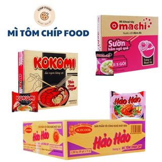 Mì Tôm Thùng 30 Gói Các Loại Omachi, Hảo Hảo, Kokomi Chua Cay Thơm Ngon Date Mới - Chipfood