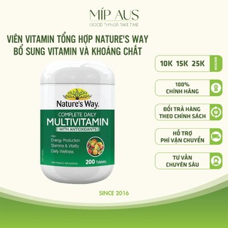 Viên Vitamin Tổng Hợp Nature’s Way - Nature’s Way Complete Daily Multivitamin - 200 Viên