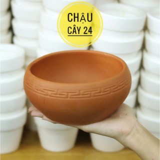 Chậu đất nung ang thấp trồng cây trồng cây hoa kiểng, sen đá, xương rồng