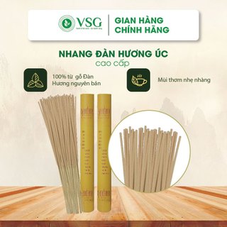 Nhang Đàn Hương Úc VSG, nhang thơm thờ cúng, nhang sạch ít khói không đậu tàn, hương thơm dịu nhẹ - Hộp 95 que x 36cm