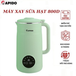 Máy làm sữa hạt rapido rhb-800dg, 6 chức năng xay nấu tự động, bảo hành 12 tháng