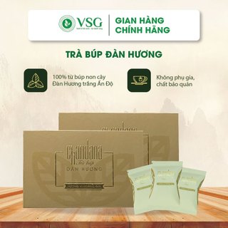 Trà búp đàn hương VSG, trà thảo dược an thần ngủ ngon, giải độc gan - Hộp 15 gói x 7g