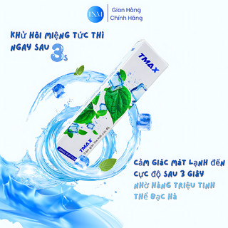 Xịt thơm miệng all in one TMAX, mát lạnh cực độ, xịt khử mùi hôi miệng tức thì sau 3 giây - xịt tạo thành nước súc miệng