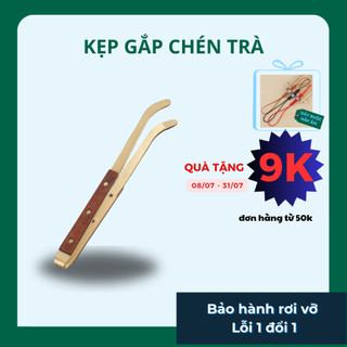 Kẹp gắp chén gỗ mun kẹp gắp trà chuôi đồng