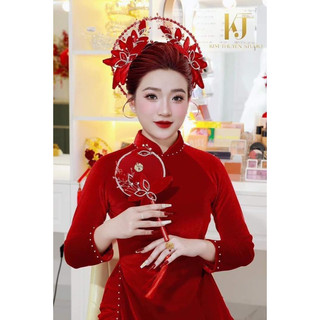 Mấn đỏ cho cô dâu, mấn áo dài xinh