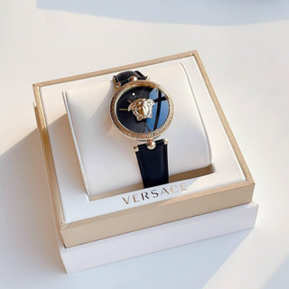  Đồng Hồ Nữ Versace Palazzo Empire VECQ00118  00118  Máy Thuỵ Quartz  Pin  Kính Sapphiare Mặt Siz 34 Dây Da Đen Full Box 