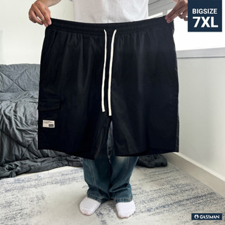 Quần thun ngắn BIGSIZE (80-150kg) túi hộp 1 bên màu đen, siêu co gản, thoải mái, chuẩn phom Bigsize - GASIMAN