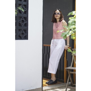MaxMessi - Quần linen tưng cao cấp chạy ly ống đứng dáng lửng CHANG
