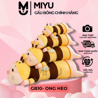  Gấu Bông Heo Ong MIYU - Gấu Nằm Ôm Đáng Yêu - Thú Nhồi Bông Cao Cấp - Chất Vải Siêu Mịn - An Toàn Với Trẻ Em 