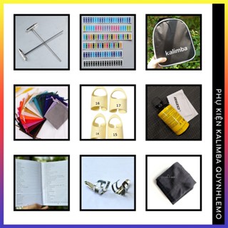 Phụ kiện cho chuông đàn kalimba 17 phím, QUYNHLEMO búa, tab số, móng tay, giấy dán phím, bộ phụ kiện