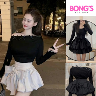 Chân Váy Bí Ngô Phồng Đính Nơ Đẹp, Chân Váy Chữ A Ngắn Đẹp Ôm Đùi Có Quần Bảo Hộ Bồng Xòe Gợi Cảm Phong Cách HQ VBN-B