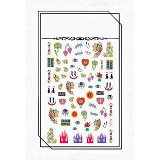 Hình bóc dán mẫu sticker mix mẫu nail