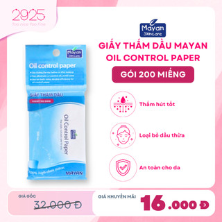 Giấy thấm dầu mayan oil control paper gói 200 tờ