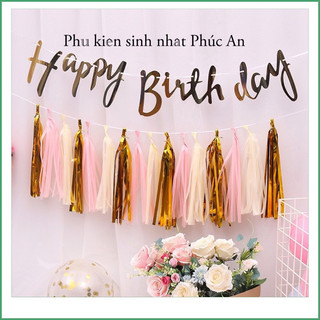 Set 5 dây tua rua kim tuyến trang trí tiệc sinh nhật