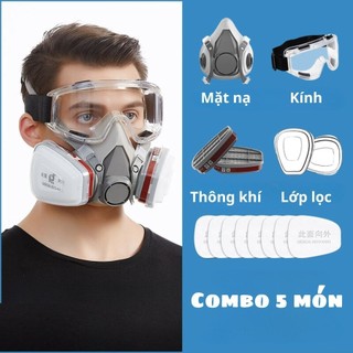  Trọn Bộ Mặt Nạ 6200 7 Chi Tiết Phun Sơn Hóa Chất Trừ Sâu Sử Dụng Nghề Mộc Xi Măng Cao Cấp Forbic 