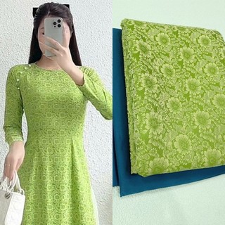 [VẢI ÁO DÀI] GẤM LỤA HOA CÚC ĐẸP KHỔ 1M55