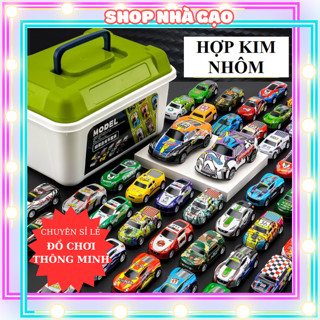 Thùng 30 Xe Ô Tô Đồ Chơi Hợp Kim, Combo Kèm Hộp Đựng Hàng Loại 1 Đồ Chơi Ô Tô Nhiều Màu Cho Bé