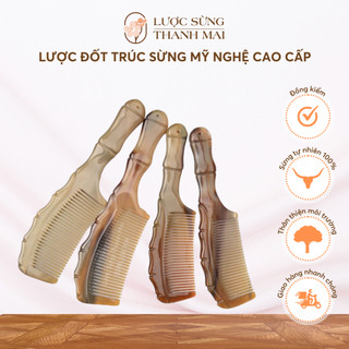 Lược đốt trúc Sừng Mỹ Nghệ Cao Cấp - Quà tặng ý nghĩa - Chăm sóc tóc | LƯỢC SỪNG THANH MAI