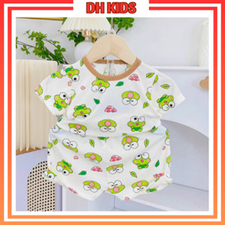 [ B01 ] Bộ thun tăm lạnh cho bé cộc tay, chất tăm mềm mịn co giãn tốt bé trai - bé gái  - DH KIDS