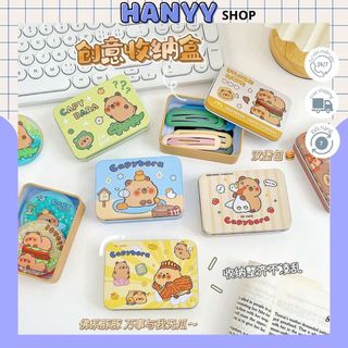 Hộp Thiếc Đựng Phụ Kiện, Đựng Card Hình Capybara