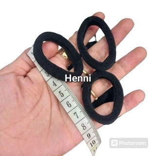 Túi 100 dây cột tóc trơn màu đen (cở nhỏ, đường kính 3-4cm)