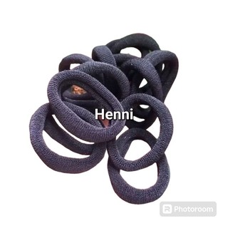 Túi 100 dây cột tóc trơn màu đen (cở nhỏ, đường kính 3-4cm)