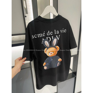 Áo phông Adlv gấu thỏ ảnh thật shop chụp