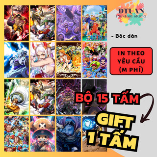 Combo 15 Tấm Poster Nhiều Anime Blue Lock, One Piece, Jujutsu Kaisen, .. dán tường, bàn học, in theo yêu cầu có sẵn keo