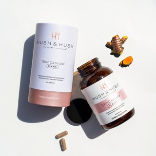 [HÀNG CÔNG TY CHÍNH HÃNG] Viên Uống Giảm Mụn, Kiểm Soát Dầu Nhờn Image Hush & Hush SkinCapsule Clear+