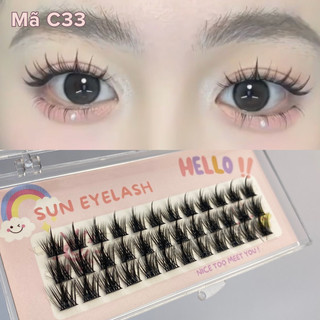 C33- Mi giả tách sợi (tặng kèo keo, nhíp) mi tự nối tại nhà tạo hiệu ứng hàng mi dày và nổi bật