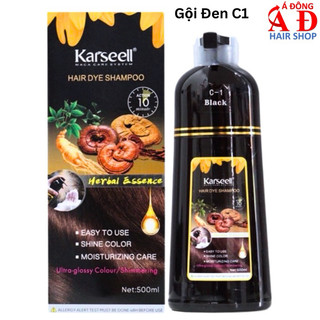 Dầu gội đen phủ tóc bạc Karseell Black (màu đen) 500ml