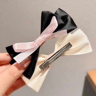 Kẹp Tóc Nơ  Đen Hồng Dễ Thương