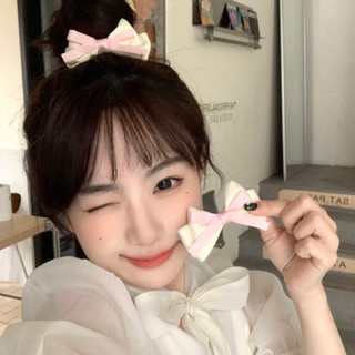 Kẹp Tóc Nơ  Đen Hồng Dễ Thương